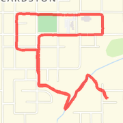 5.08 km Run in Cardston on 2012-06-08 6:31 AM