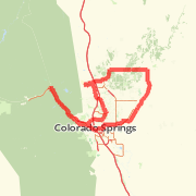 104 miles - Black Forest and woodland park Bike Ride route image