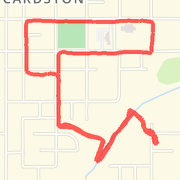 5.07 km Run in Cardston on 2012-06-11 6:22 AM