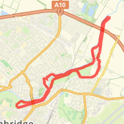A 11.14 km run mapped on Tue Jun 26 2012