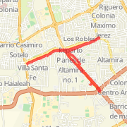 7.45 km Run in Managua on 27/06/2012 06:39 a.m.