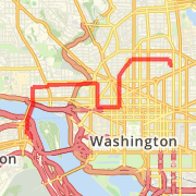 A 4.64 mi run mapped on Wed Jun 27 2012