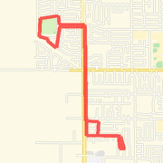 4.71 mile route from my house