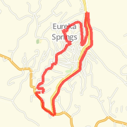 4.5 mile route from Eureka Springs High School Gym