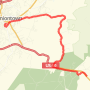Uniontown HS to the Stone House via Jurmonville