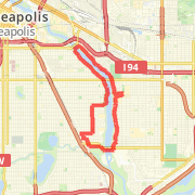 A 9.51 mi run mapped on Sat Jul 07 2012