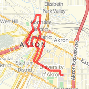 UAkron to Towpath Hill