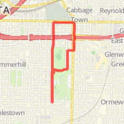A 2.99 mi run mapped on Tue Jul 10 2012