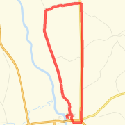 10/02/2009 Route for tri n the bann Bike Ride route image