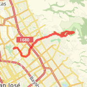 Alum Rock Park from my house - Easier loop w/ Creek trail