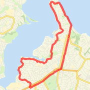 Long school run (cut short due to weather) Run route image