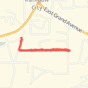 3.38 mi Run in Rainbow City on Jul 16, 2012 5:35 PM