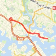Gladesville through to hunters hill (the middle clas..then the rich..then back)