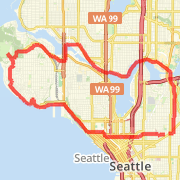 A 16.8 mi run mapped on Tue Jul 17 2012