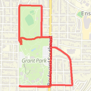 A 3.32 mi run mapped on Tue Jul 17 2012