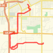 A  route mapped on Sun Jul 22 2012