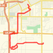 A  route mapped on Tue Jul 24 2012