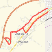 4.24 mi Tempo Run in Louisiana on Jul 25, 2012 6:51 AM