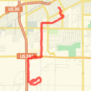 A  route mapped on Wed Jul 25 2012