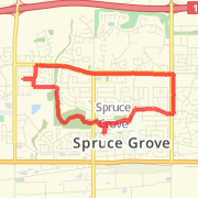 9.54 km Road Cycling in Spruce Grove on 2012-07-26 6:46 AM