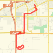 A  route mapped on Thu Jul 26 2012