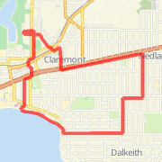 River run via Watkins Rd/Hwy/Reserve St/Graylands/&amp; 2x the block
