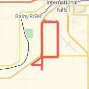 14.72 mi Run in International Falls on Jul 30, 2012 7:57 PM