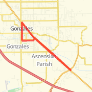 From 431 to Gonzales then to Sorrento 12 mi