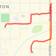 2.91 km Run in Cardston on 2012-08-04 1:06 AM