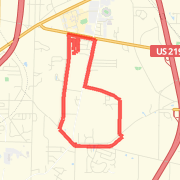 A 7.07 mi run mapped on Tue Sep 04 2012
