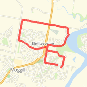 7.03 km Run in Moggill on 06/08/2012 6:32 PM