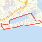 A 1.56 mi run mapped on Mon Aug 6 2012