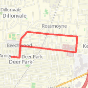 A 3.4 mi run mapped on Wed Aug 08 2012