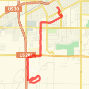 A  route mapped on Wed Aug 08 2012