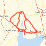 Toome, Randlestown, Portglenone, Bellaghy, Hillhead, Bann Bridge, Newbridge, Knockloughrim, Clady, L Bike Ride route image