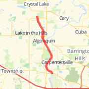 A 20 mi run mapped on Mon Aug 13 2012