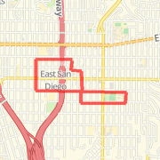 3 mile through town