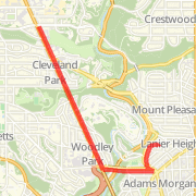 4 miles Adams Morgan to Cleaveland Park