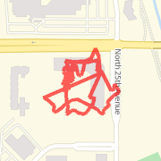 1.02 mi Run in Phoenix on Aug 16, 2012 2:53 PM
