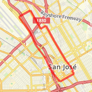 SJC via river run trail... back on 1st/4th strts