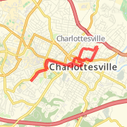 5.5 mile Cville Downtown from Cherry Avenue