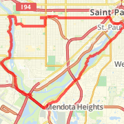 A 19.62 mi run mapped on Sun Aug 19 2012