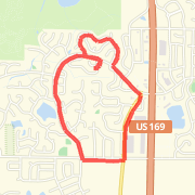 3.2 mile route - Elm Creek - 109th - Jefferson - Lakeside Trail