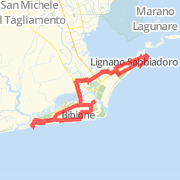 43.19 km Road Cycling in Lignano Sabbiadoro on 21/ago/2012 18:01