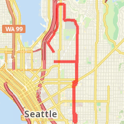 A 6.9 mi run mapped on Thu Aug 23 2012