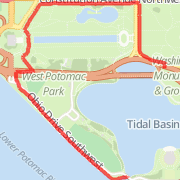 2 mi Monuments to the Tidal basin DC