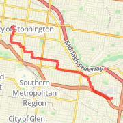 Chadstone to Abbeys Run route image