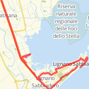 38.46 km Road Cycling in Lignano Sabbiadoro on 25/ago/2012 17:44