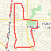 Almost 5 mile run through Highland park (4.75)