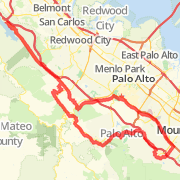41.58 mi Road Cycling in Redwood City on Aug 26, 2012 1:57 PM